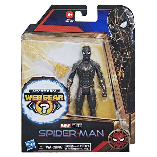 Mystery Web Gear - Spider-Man Traje Preto e Dourado 1