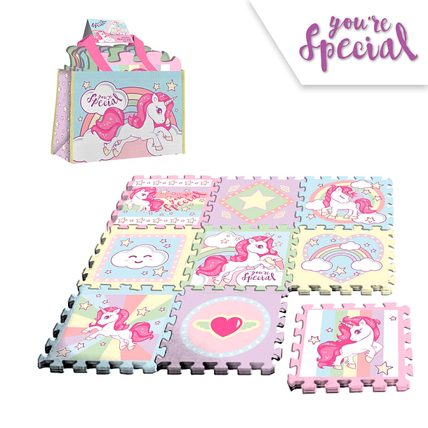 Tapete Eva com Saco - Unicórnio 