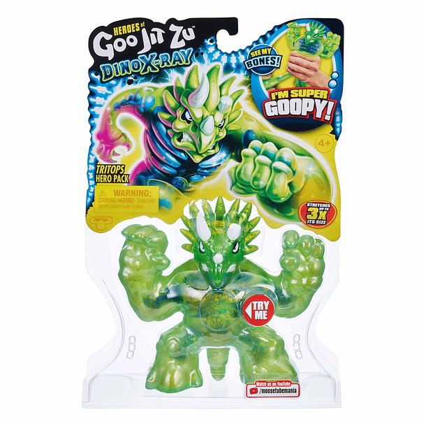 Goo Jit Zu Dino X-Ray - Figura Básica Tritops 1