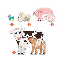 4 Puzzles XXL - Mamãs e Bebés