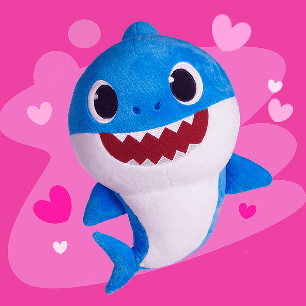 Baby Shark - Peluche Médio Musical Azul 4