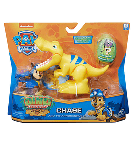 Patrulha Pata Dino Rescue - Figura Chase + Tyrannosaurus Rex