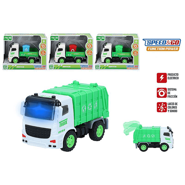 Speed & Go - Camião do Lixo com Fricção 