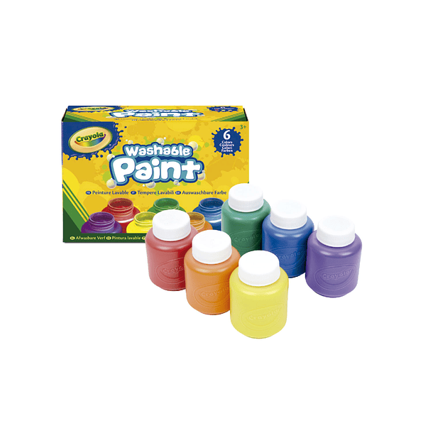 Crayola - Pintura Lavável 6 Cores 