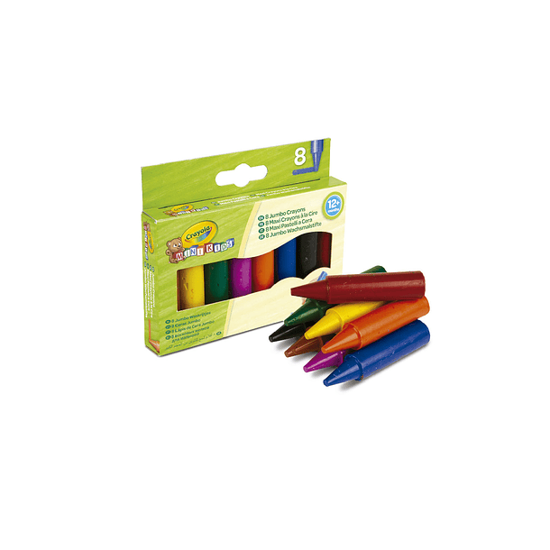 8 Lápis de Cera Jumbo 