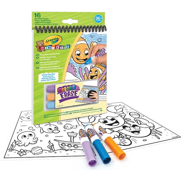 Bloco de Atividades Reutilizável - Mundo Marinho 