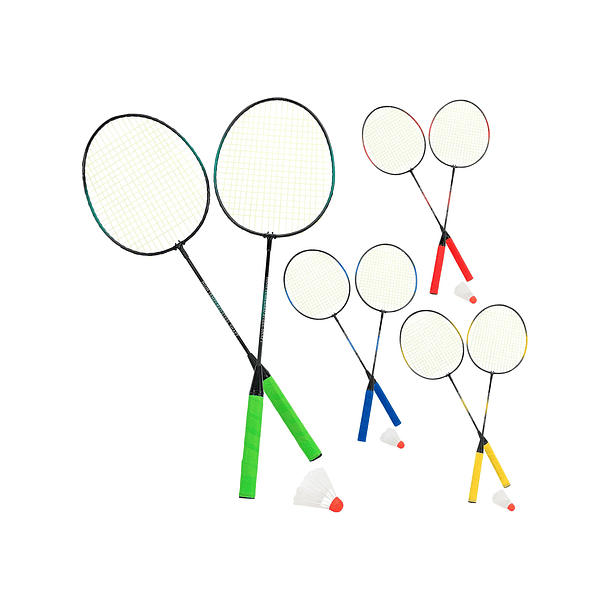 Conjunto 2 Raquetes Badminton com Volante 