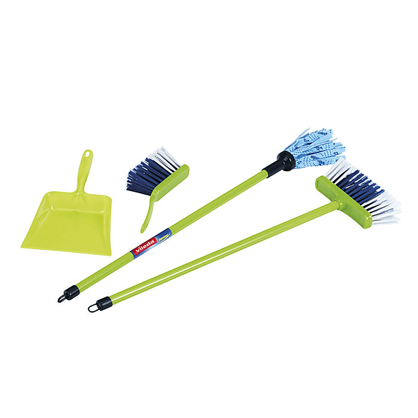 Conjunto Verde Esfregona + Pá + Vassouras da Vileda 