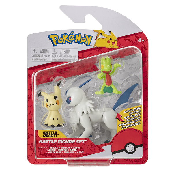 Figuras de Batalha - Treecko + Mimikyu + Absol 1
