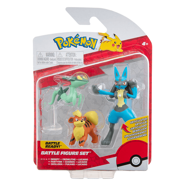 Figuras de Batalha - Dreepy + Growlithe + Lucario 1