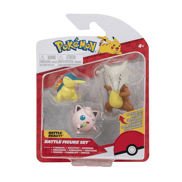 Pokémon Battle Figure Set - Cyndaquil + Jigglypuff + Marowak 1