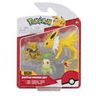 Figuras de Batalha - Abra + Chikorita + Jolteon 1