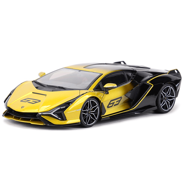 Bburago 1:18 - Lamborghini Sián FKP 37 Amarelo 