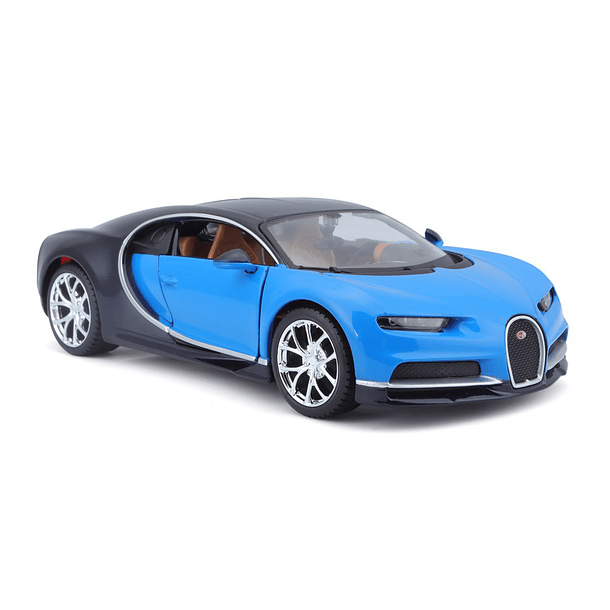 Bugatti Chiron Azul e Preto 