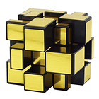 Cubo Mágico Qiyi - Mirror 3x3 Dourado 3