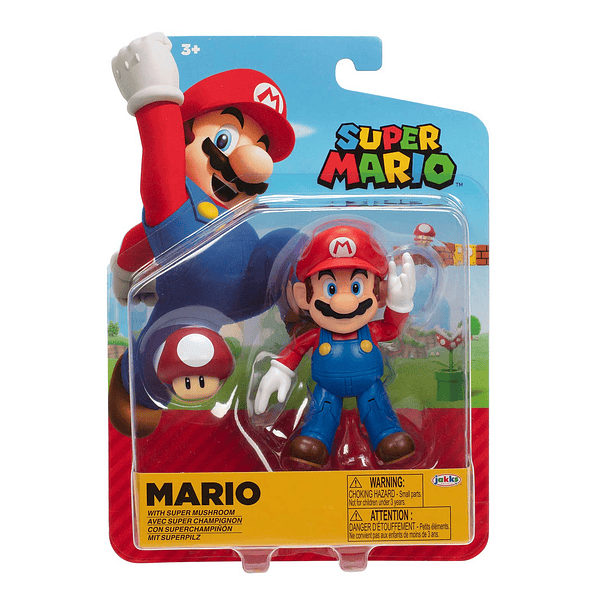 Figura Básica - Mario com Super Mushroom  1