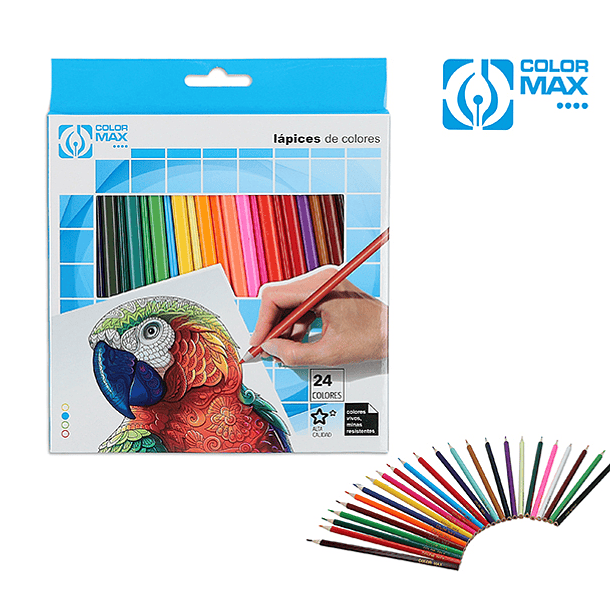 Conjunto 24 Lápis de Cor Triangulares 