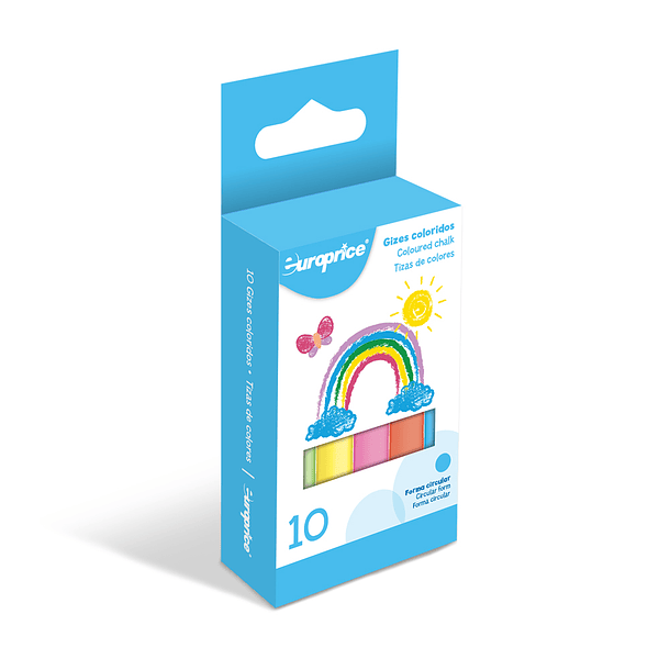 Caixa 10 Giz - Coloridos 