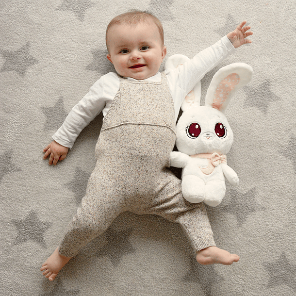 PeekaPets - Peluche Bunny White Peach 5