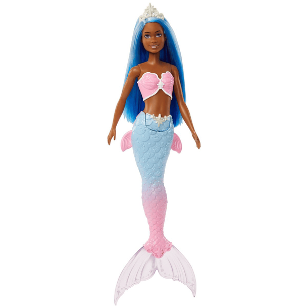 Barbie - Sereia Tiara Branca e Azul 2
