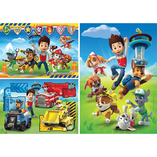 Puzzle 3x48 pçs - Patrulha Pata 2