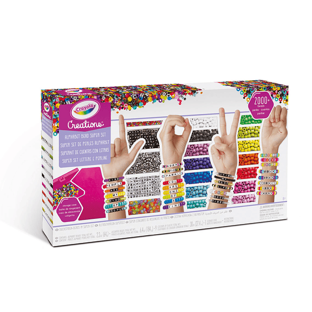 Super Set Pulseiras de Contas e Letras 