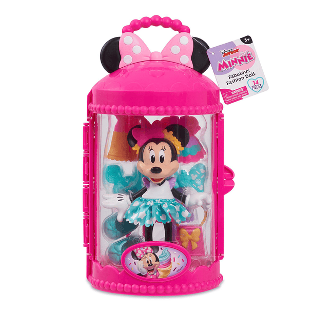Minnie Fabulous Fashion Doll - Caixa Rosa 1