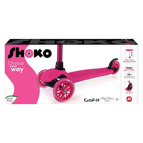 Shoko - Trotinete 3 Rodas Rosa 1
