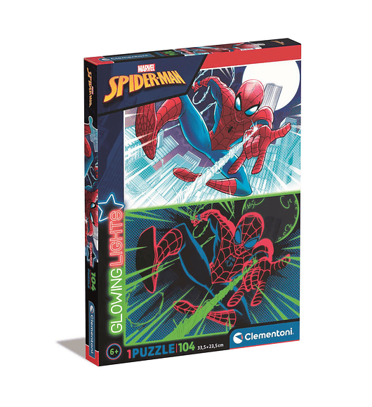 Puzzle Glowing 104 pçs - Spider-Man