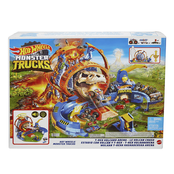 Hot Wheels Monster Trucks - Pista T-Rex Volcão Arena 1