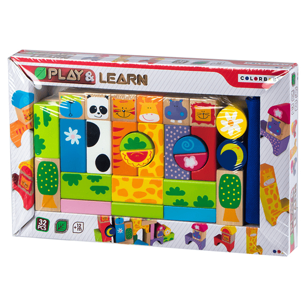 Woomax - Jogo Blocos de Madeira de Animais 1