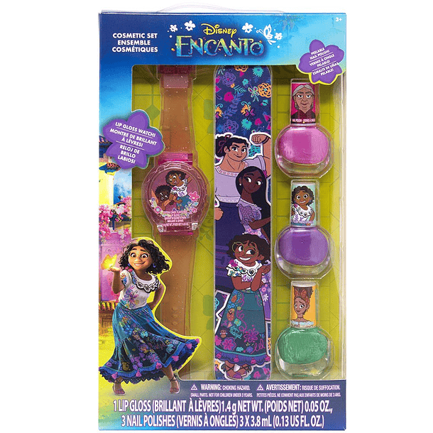 Encanto - Conjunto 3 Vernizes + Relógio Lip Gloss 
