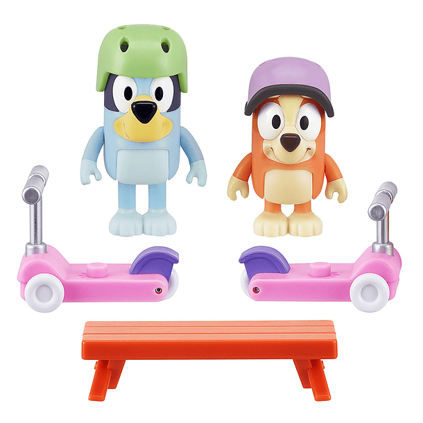Bluey - Veículo e Figura Bluey and Bingo's Scooter Fun 3