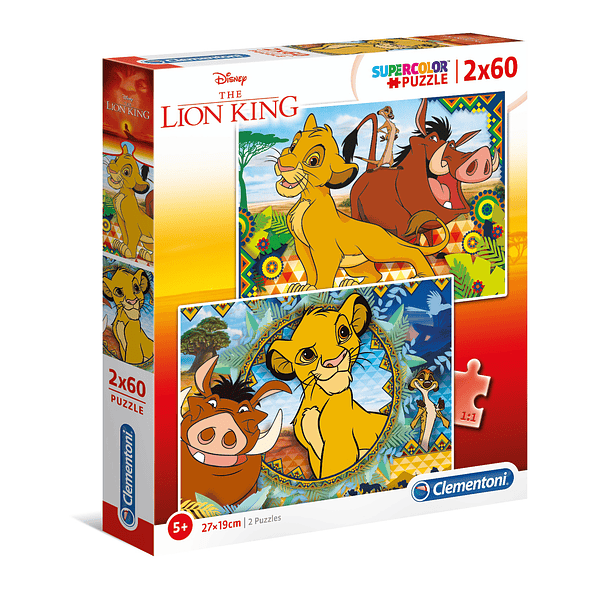 Puzzle 2x60 pçs - Rei Leão 1