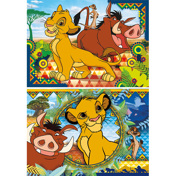 Puzzle 2x60 pçs - Rei Leão 2