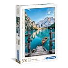 Puzzle 500 pçs - Braies Lake 1