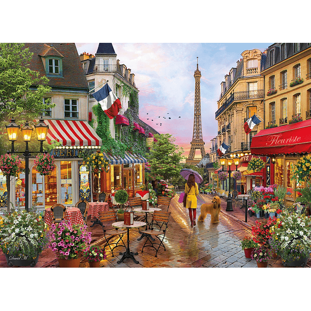 Puzzle 1000 pçs - Flowers in Paris 2