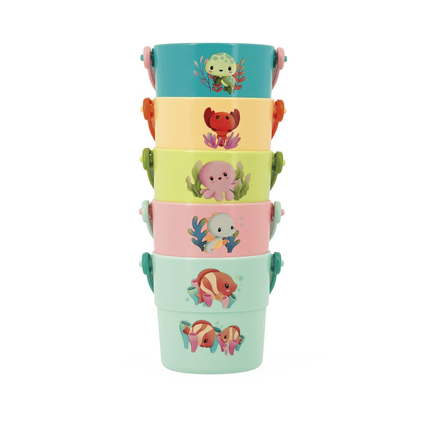 Baldes de Atividades do Banho - Animais Marinhos Bebés 3