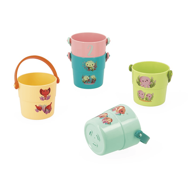 Baldes de Atividades do Banho - Animais Marinhos Bebés 2