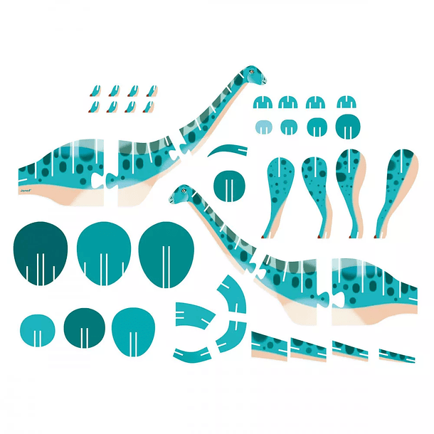 Puzzle 3D - Dinossauro Diplodocus 3