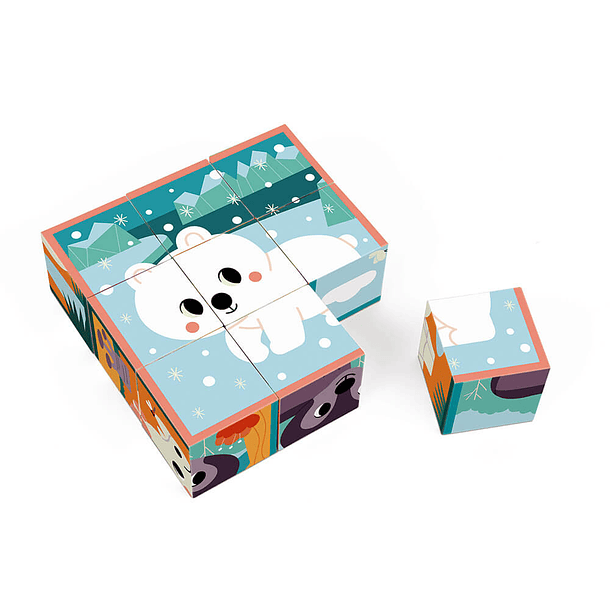 9 Cubos de Cartão - Animais 3