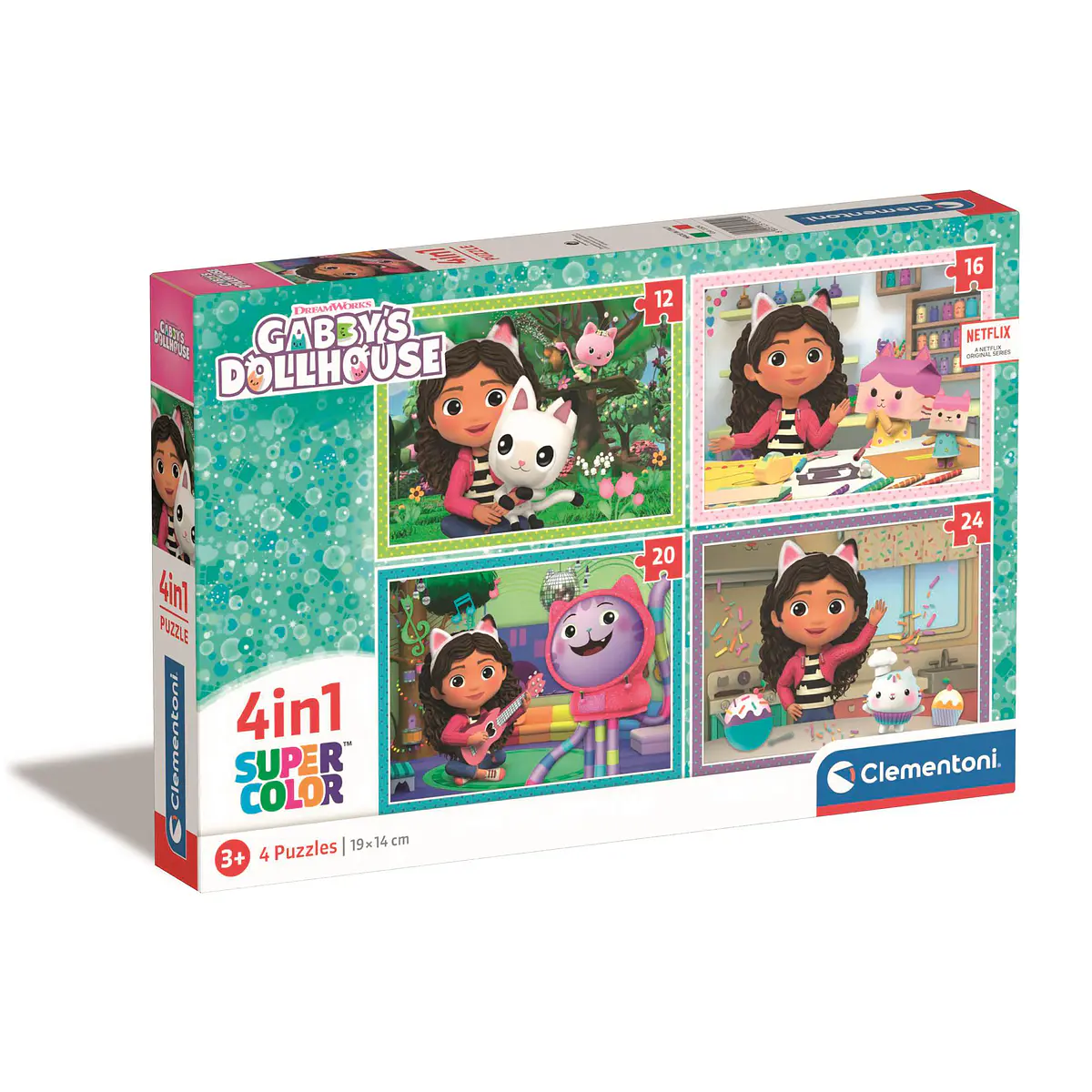 Puzzle 4 em 1 - Gabby's Dollhouse | Cubos Luminosos