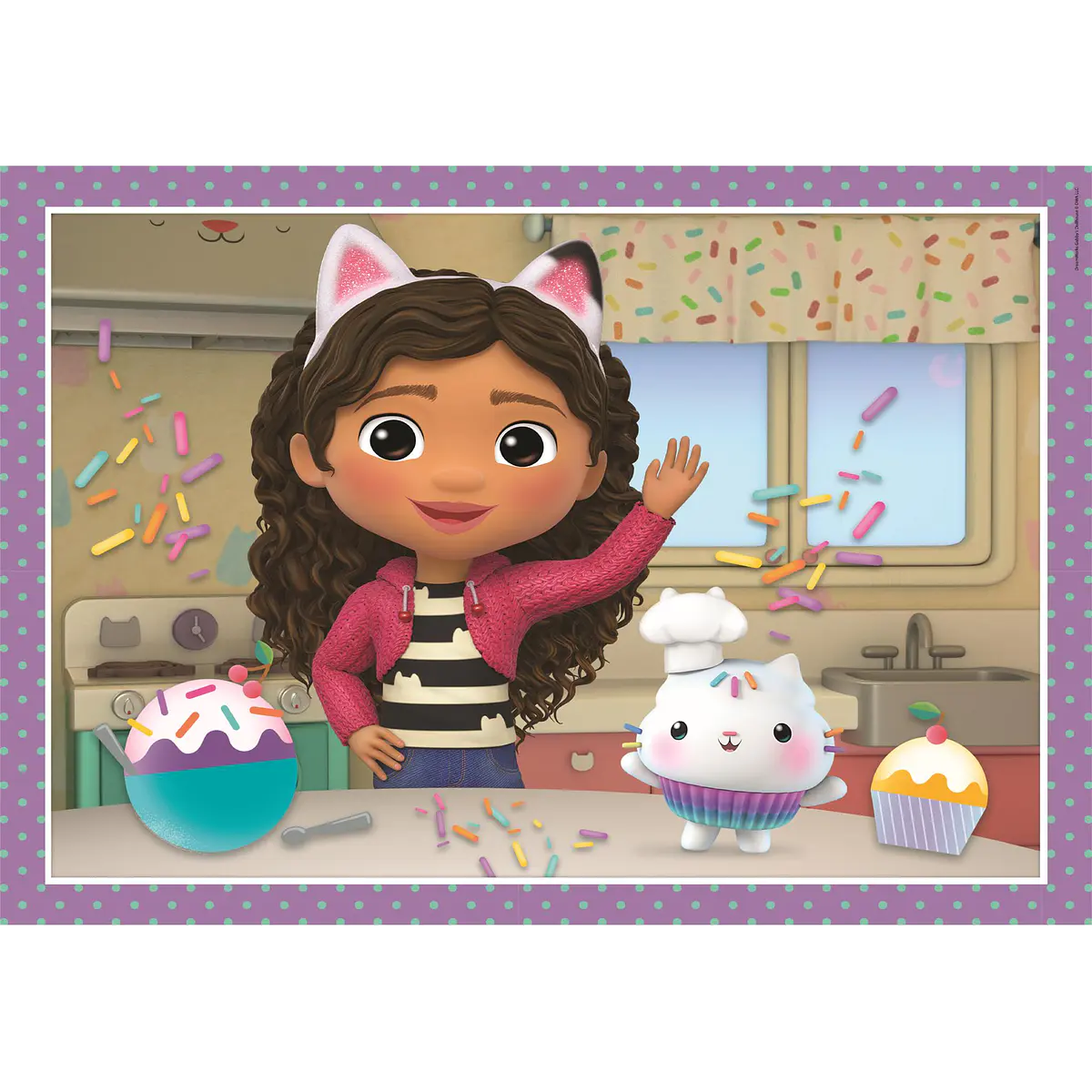 Puzzle 4 em 1 - Gabby's Dollhouse | Cubos Luminosos