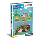 Puzzle 2x60 pçs - Peppa Pig 1