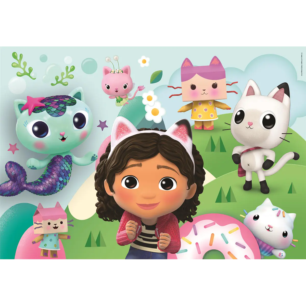 Puzzle 2x60 pçs - Gabby's Dollhouse | Cubos Luminosos