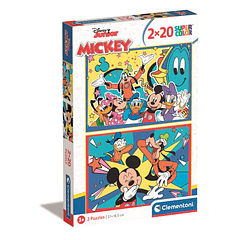 Puzzle 2x20 pçs - Mickey