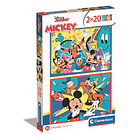 Puzzle 2x20 pçs - Mickey 1