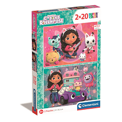 Puzzle 2x20 pçs - Gabby's Dollhouse