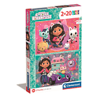 Puzzle 2x20 pçs - Gabby's Dollhouse 1