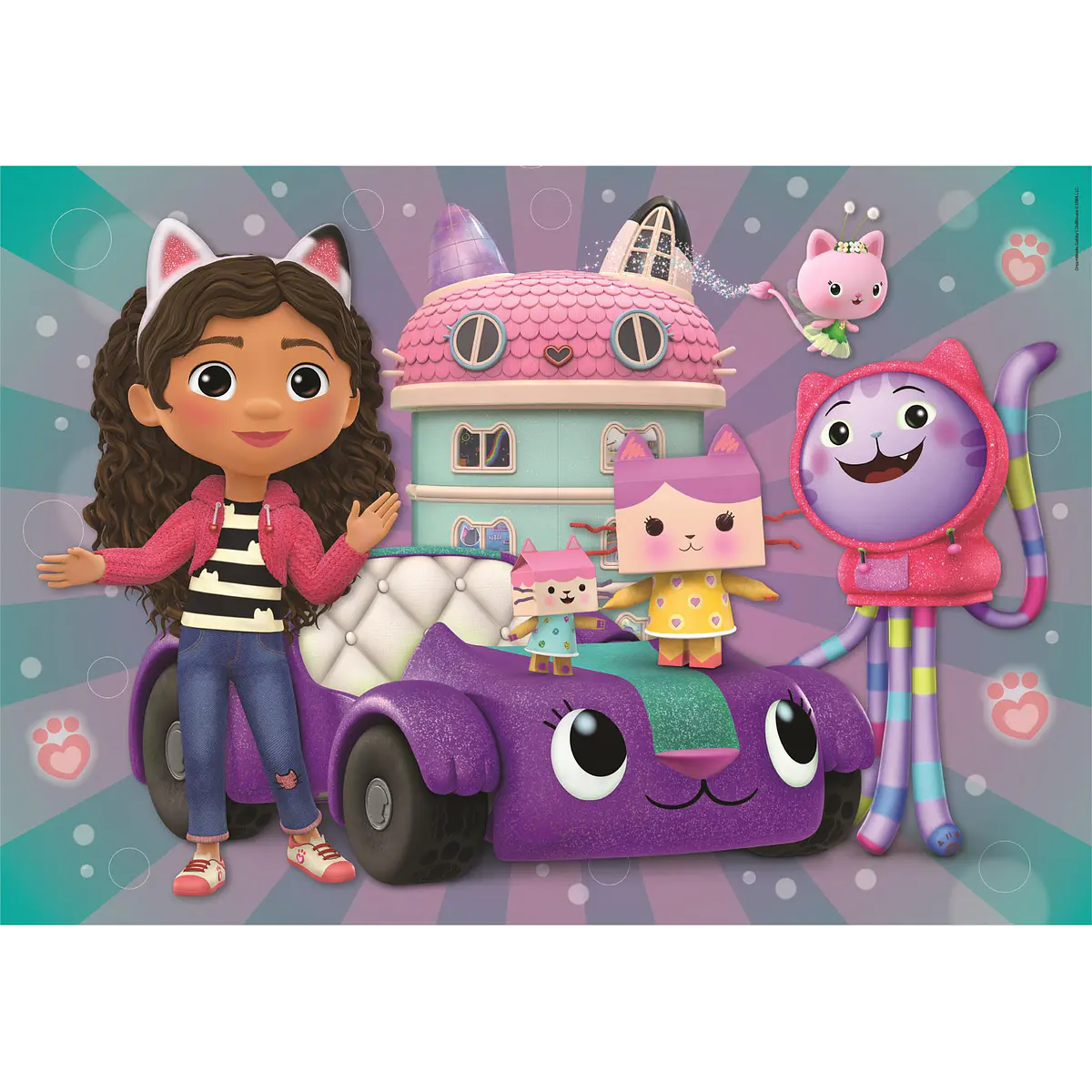 Puzzle 2x20 pçs - Gabby's Dollhouse | Cubos Luminosos